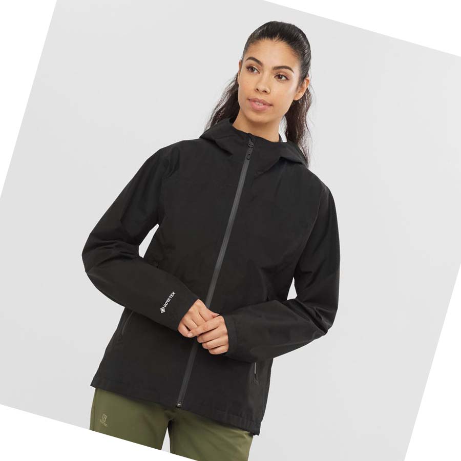 Chaquetas Salomon OUTLINE GORE-TEX WATERPROOF 2.5L Mujer Negros | MX 2488JPQ